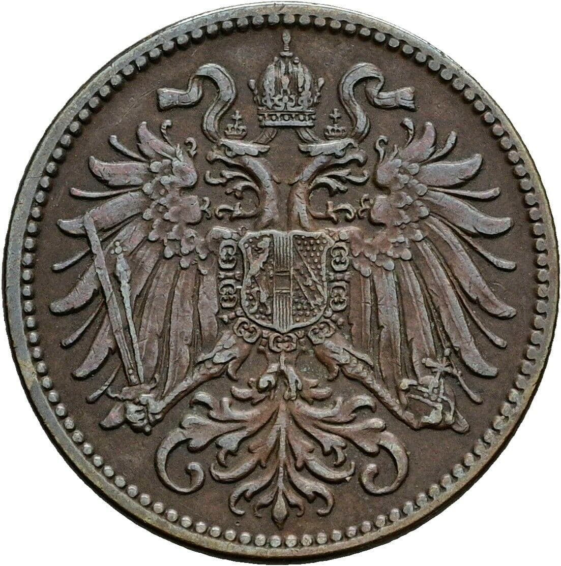 2 Heller Franz Joseph I. 1848-1916 1914 – Rückseite