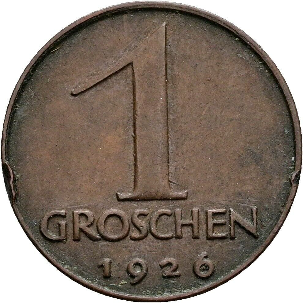 1 Groschen 1926 – Vorderseite