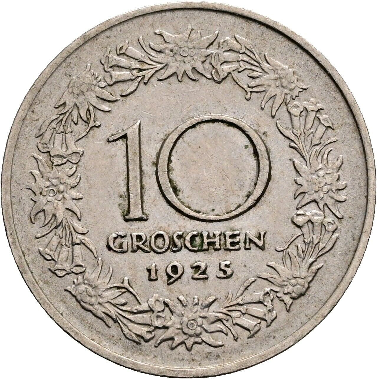 10 Groschen 1925 – Rückseite