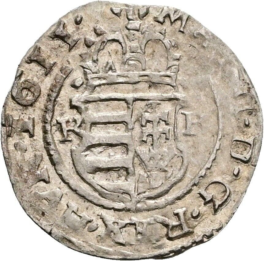 Denar Matthias II. 1608-1619 1611 KB, Kremnitz – Rückseite