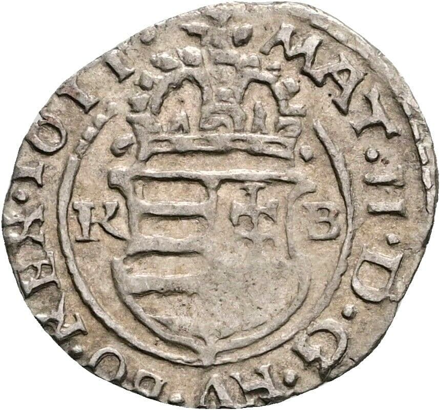 Denar Matthias II. 1608-1619 1611 KB, Kremnitz – Rückseite
