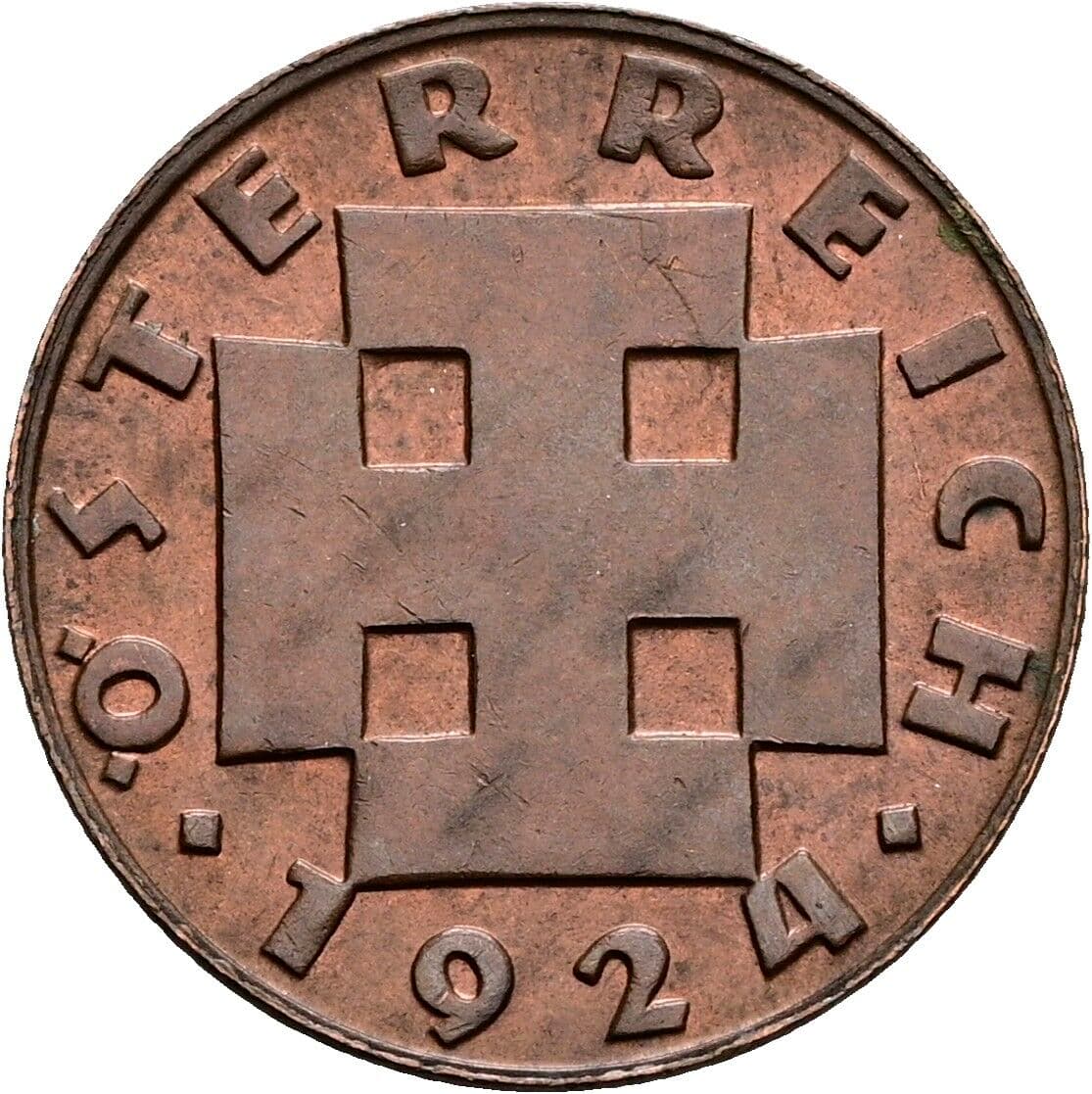 200 Kronen/2 Groschen 1924 – Rückseite