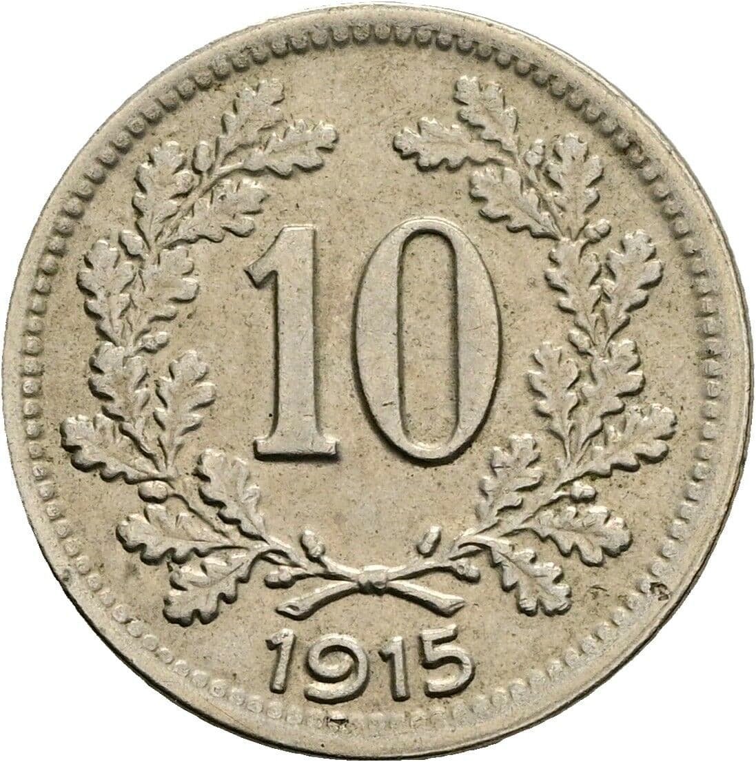 10 Heller Franz Joseph I. 1848-1916 1915 – Vorderseite