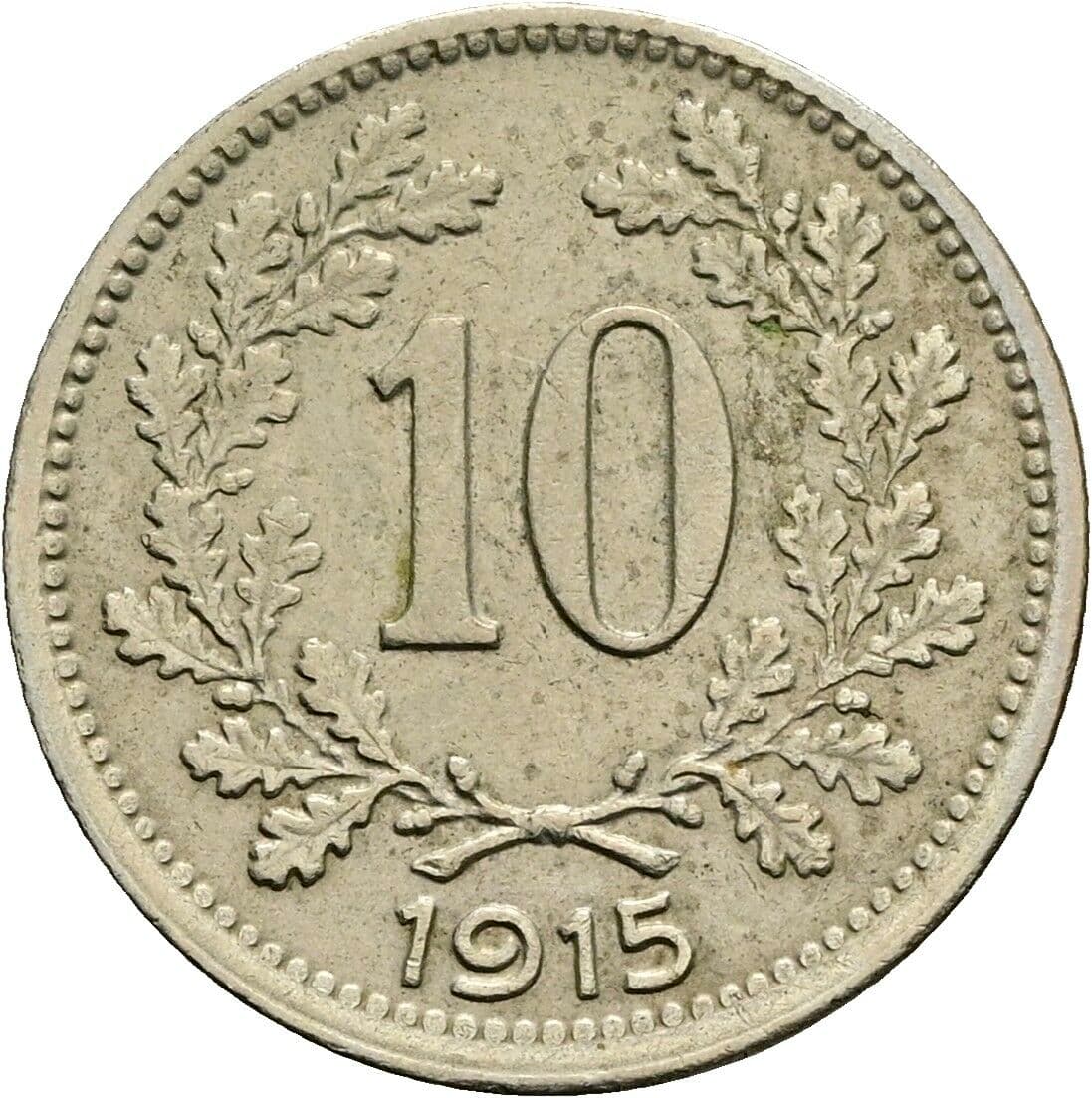 10 Heller Franz Joseph I. 1848-1916 1915 – Vorderseite