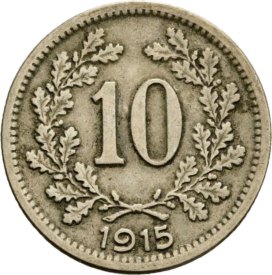 10 Heller Franz Joseph I. 1848-1916 1915 – Vorderseite