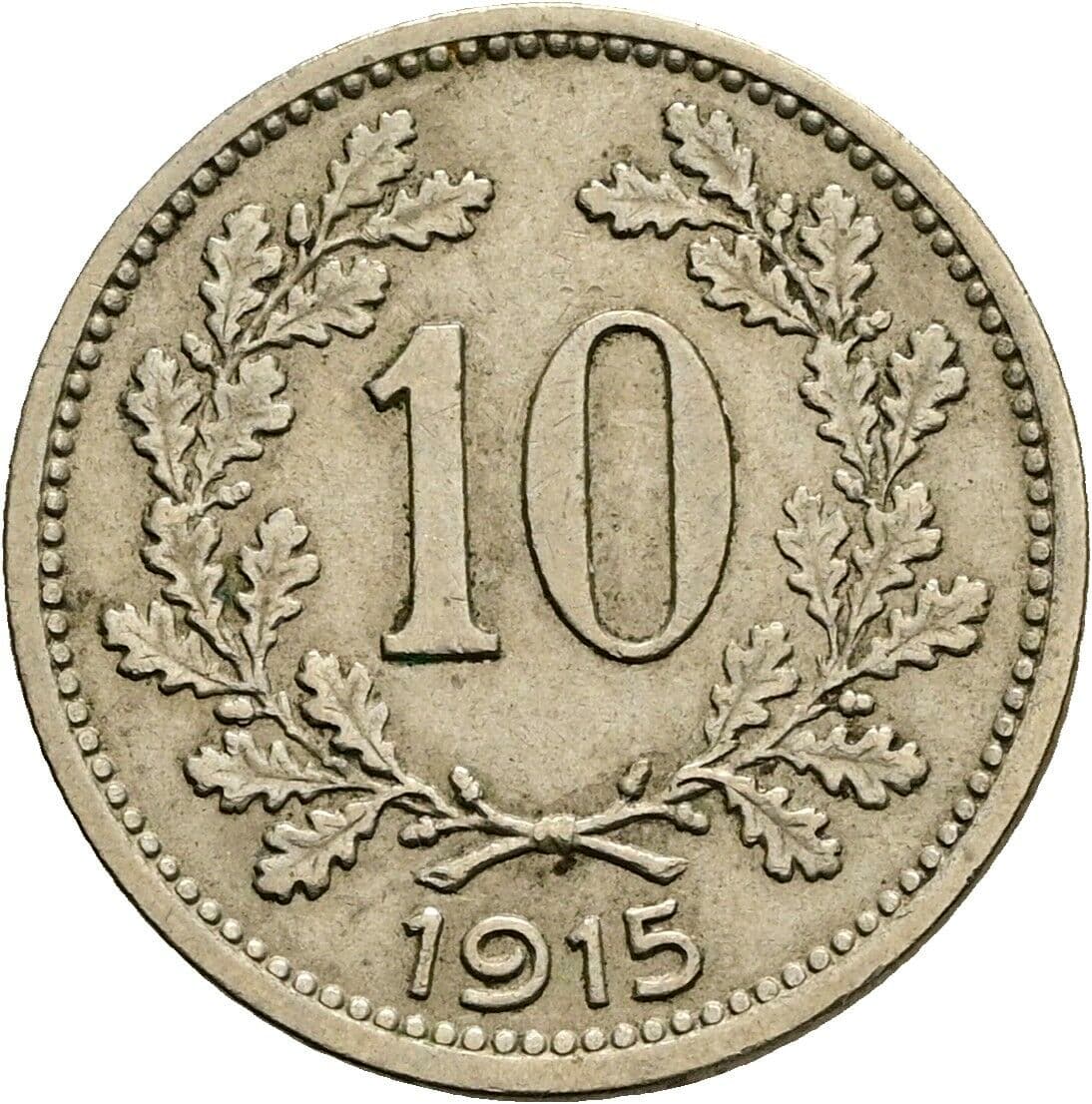 10 Heller Franz Joseph I. 1848-1916 1915 – Vorderseite