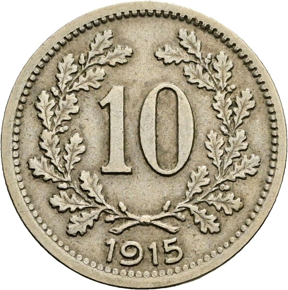 10 Heller Franz Joseph I. 1848-1916 1915 – Vorderseite