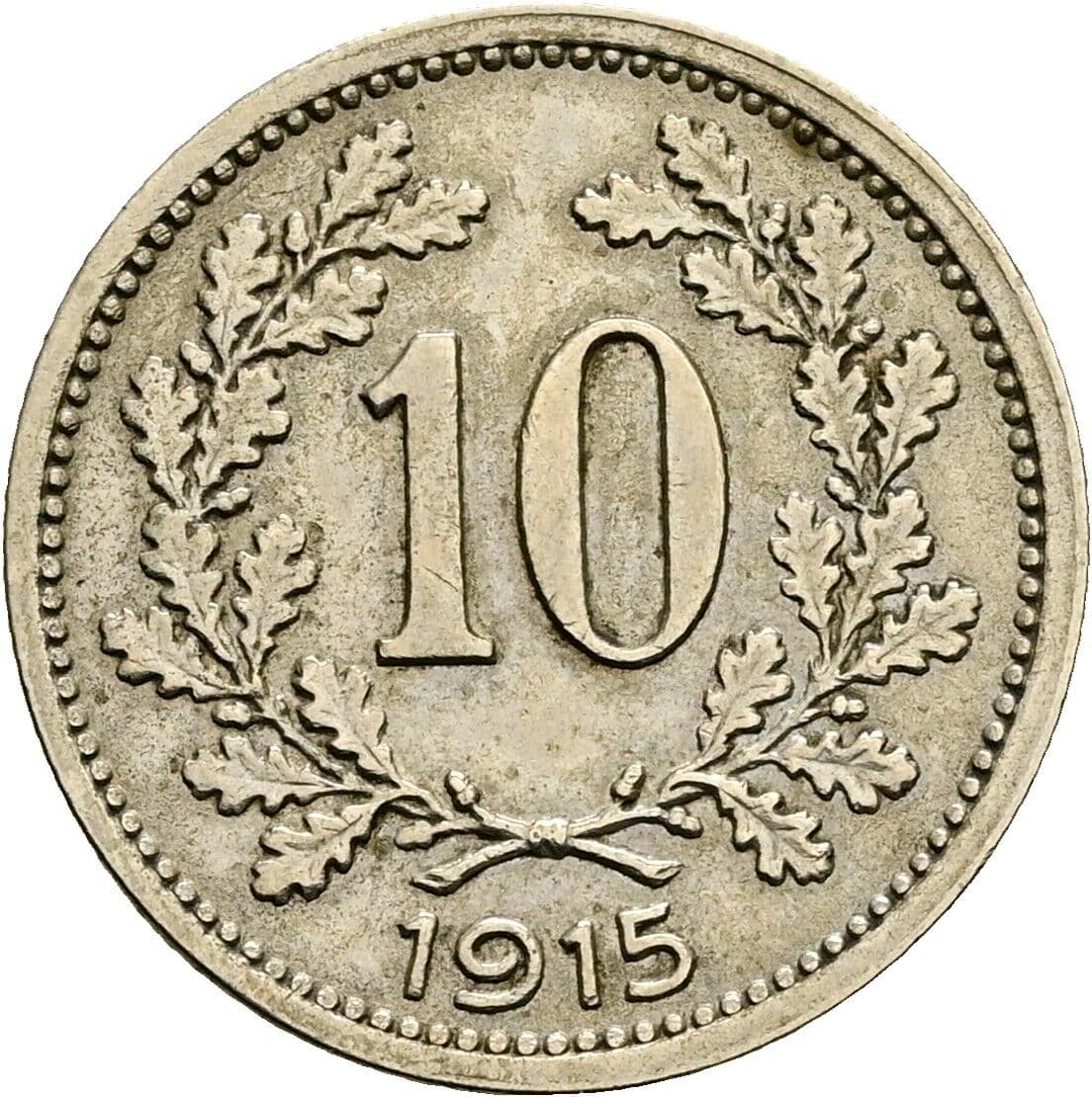 10 Heller Franz Joseph I. 1848-1916 1915 – Vorderseite