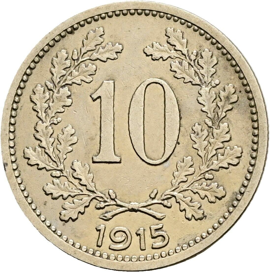 10 Heller Franz Joseph I. 1848-1916 1915 – Vorderseite