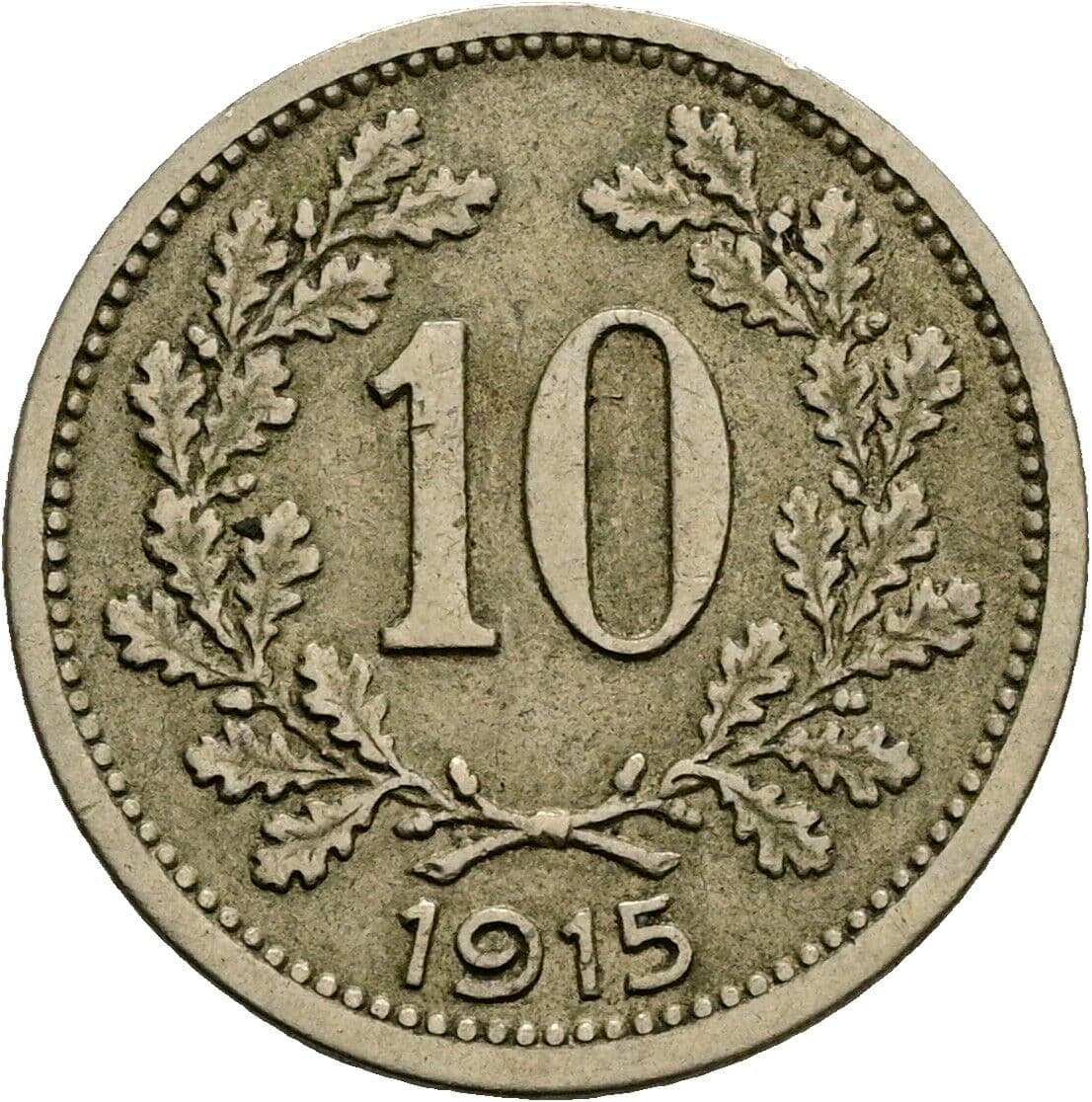 10 Heller Franz Joseph I. 1848-1916 1915 – Vorderseite