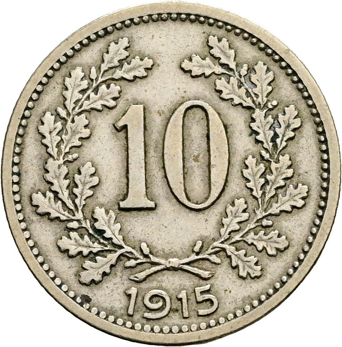 10 Heller Franz Joseph I. 1848-1916 1915 – Vorderseite