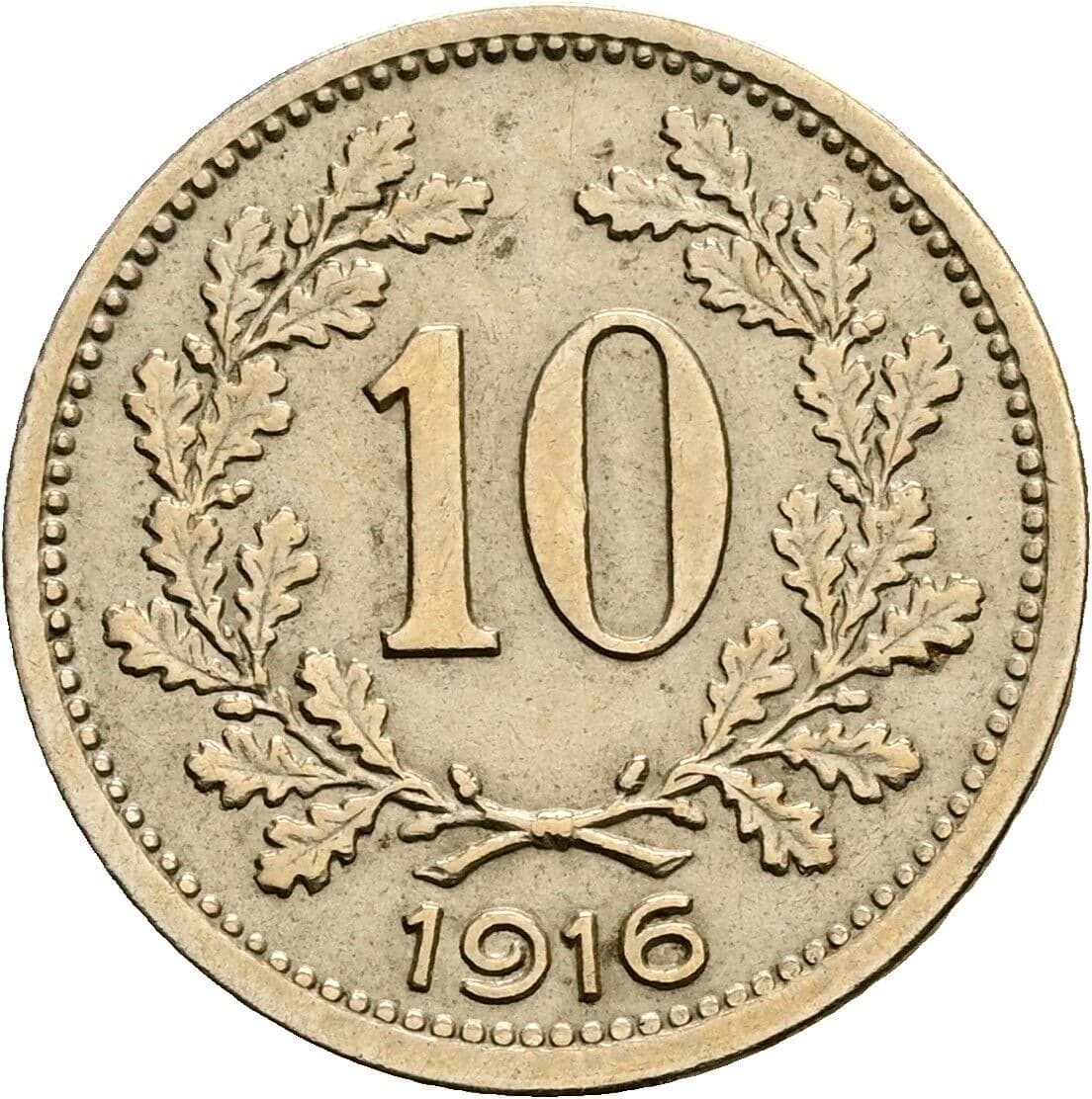 10 Heller Franz Joseph I. 1848-1916 1916 – Vorderseite