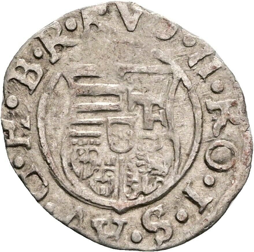 Denar Rudolph II. 1576-1612 1581 KB, Kremnitz – Rückseite
