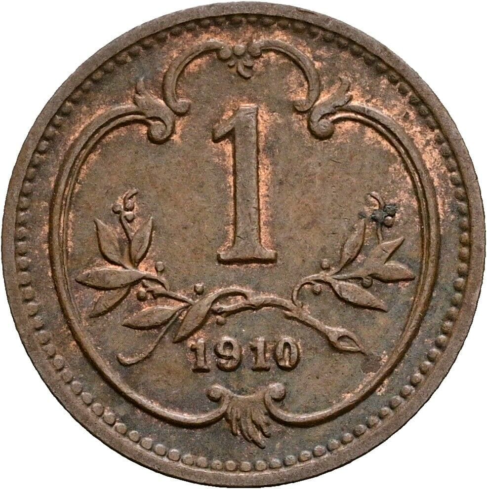 1 Heller Franz Joseph I. 1848-1916 1910 – Vorderseite