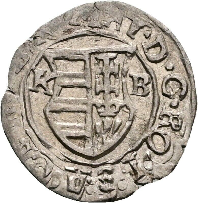 Denar Matthias II. 1608-1619 ohne Jahr, Kremnitz – Rückseite