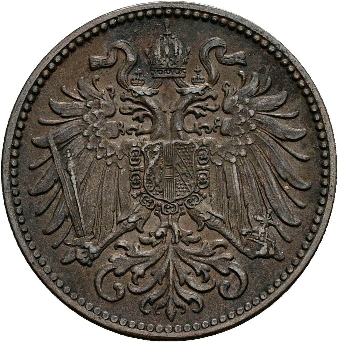 2 Heller Franz Joseph I. 1848-1916 1902 – Rückseite