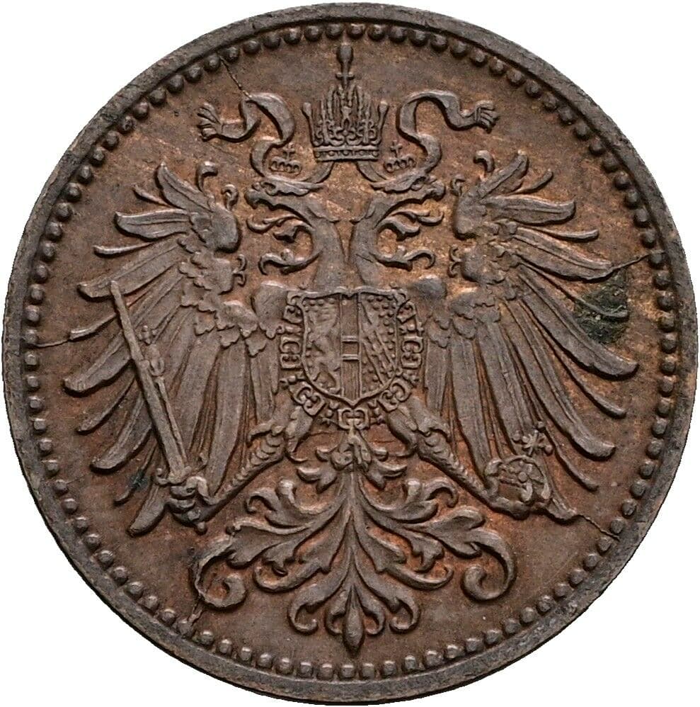 1 Heller Franz Joseph I. 1848-1916 1901 – Rückseite