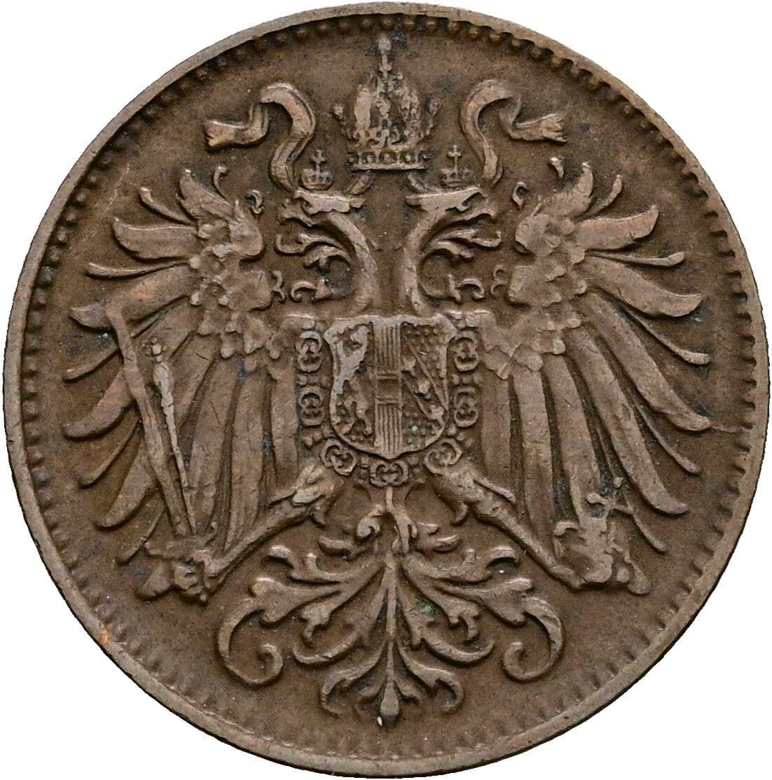 2 Heller Franz Joseph I. 1848-1916 1893 – Rückseite