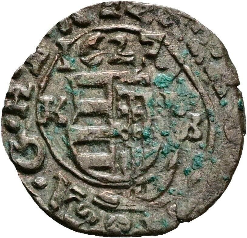 Denar Ferdinand II. 1619-1637 1627 KB, Kremnitz – Rückseite