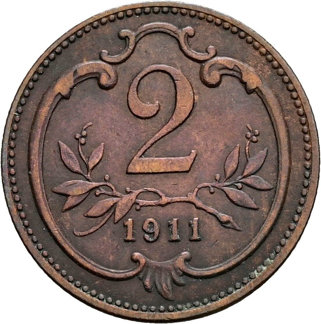 2 Heller Franz Joseph I. 1848-1916 1911 – Vorderseite