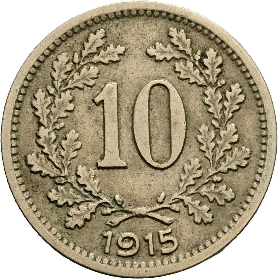 10 Heller Franz Joseph I. 1848-1916 1915 – Vorderseite