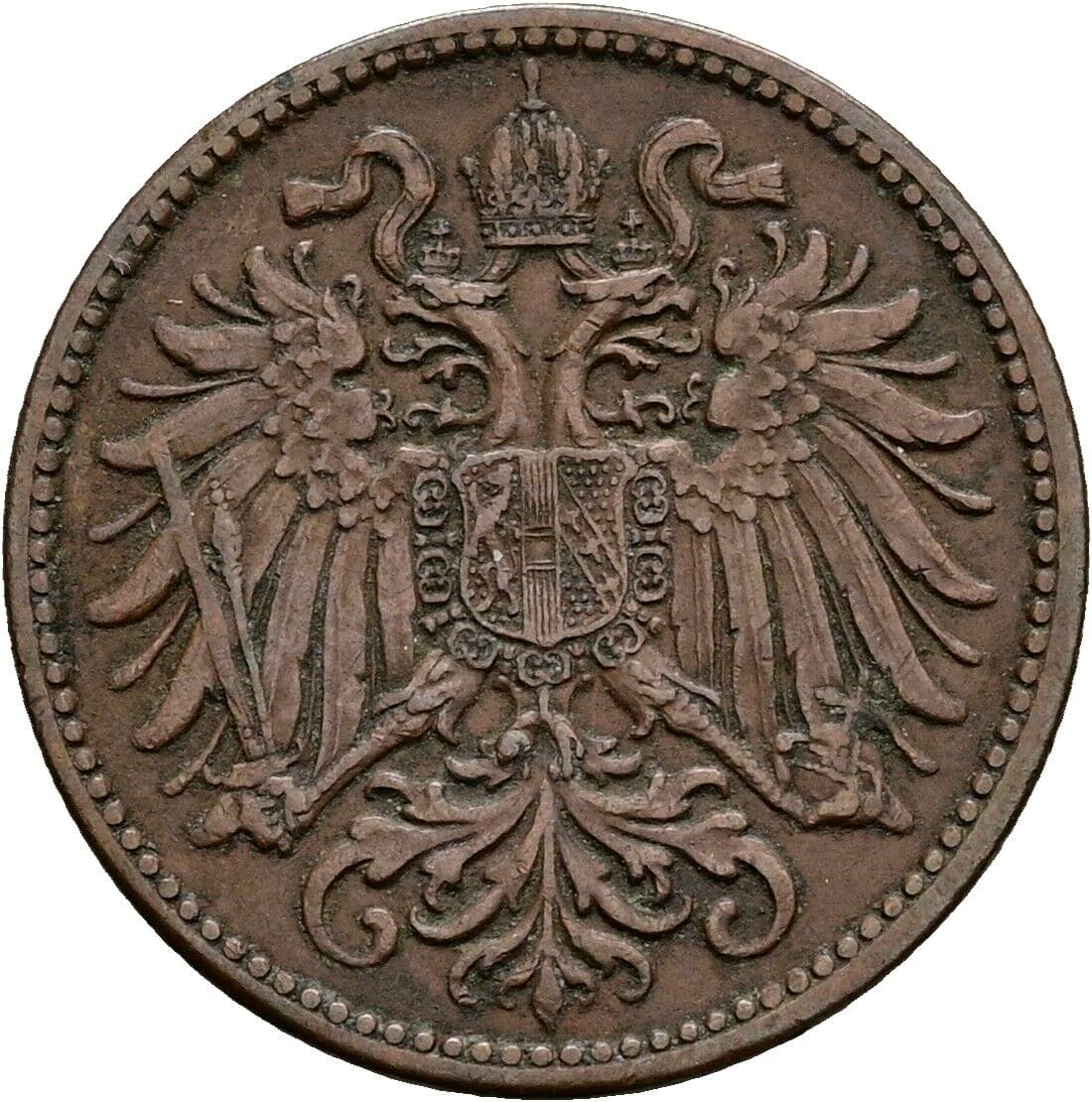 2 Heller Franz Joseph I. 1848-1916 1913 – Rückseite