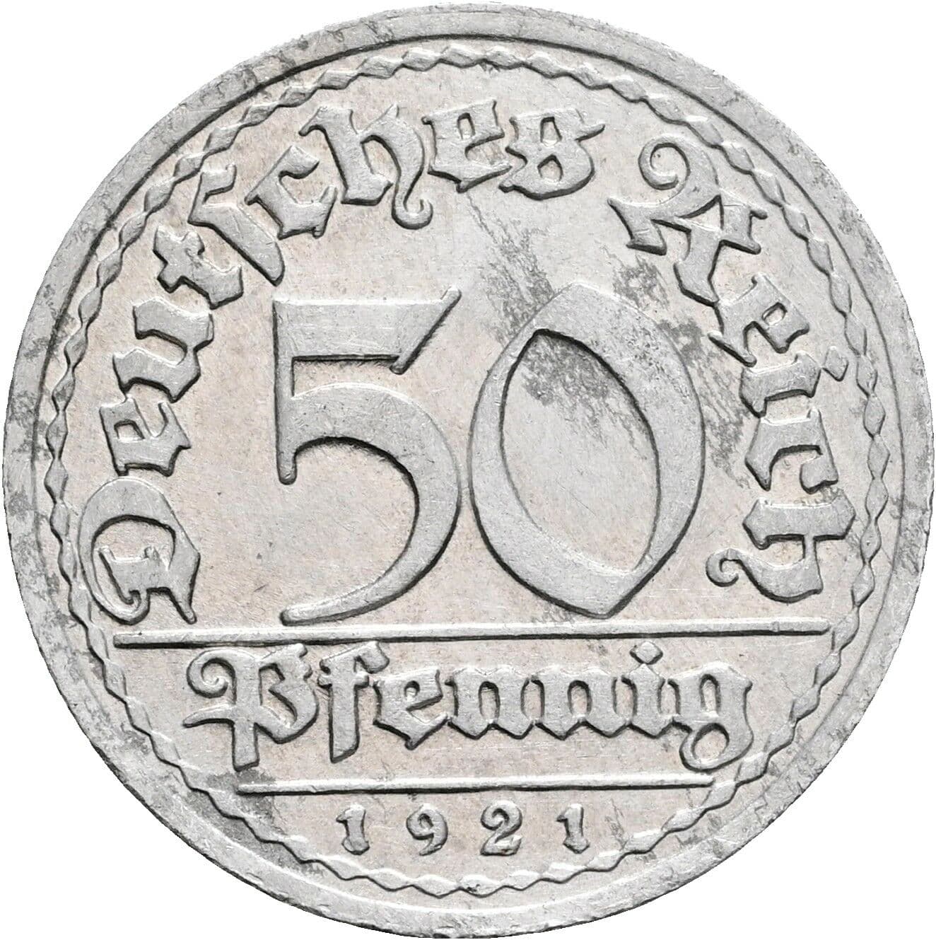 50 Pfennig 1921 C – Vorderseite