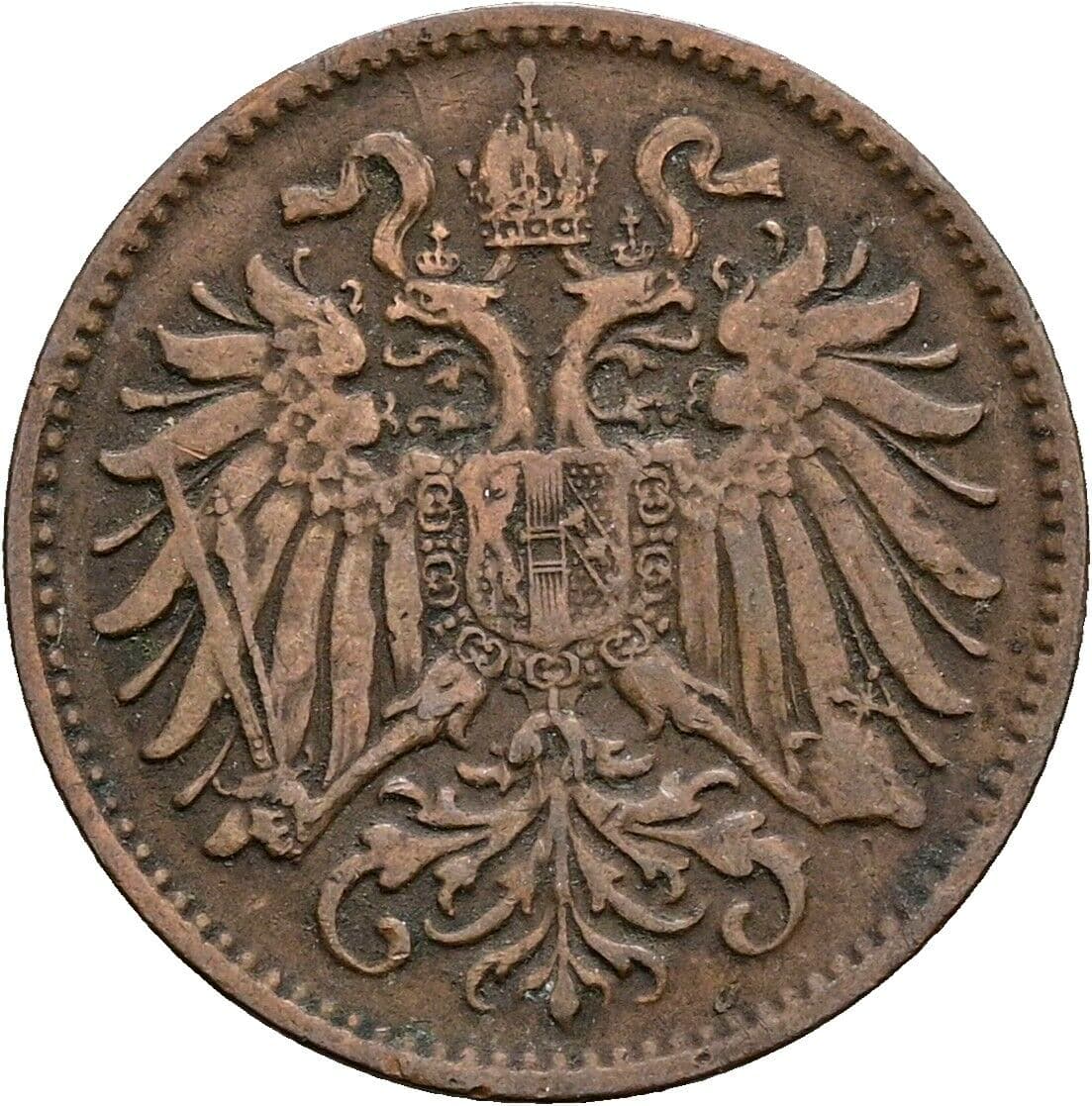 2 Heller Franz Joseph I. 1848-1916 1893 – Rückseite