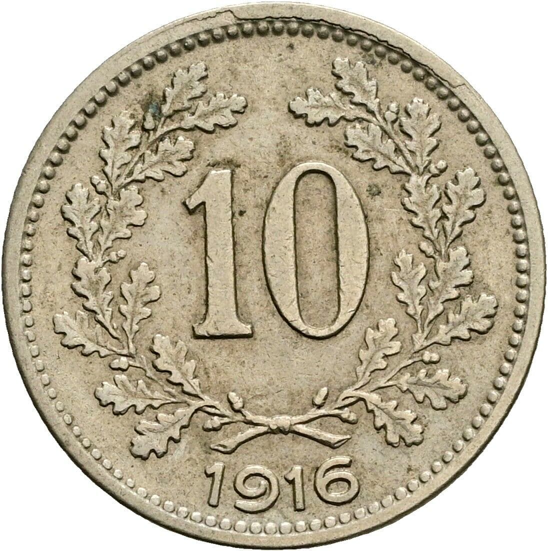 10 Heller Franz Joseph I. 1848-1916 1916 – Vorderseite