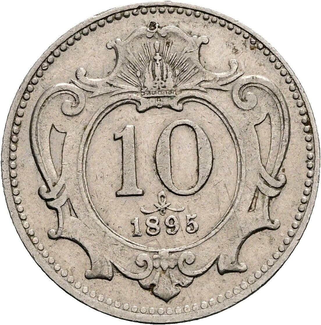 10 Heller Franz Joseph I. 1848-1916 1895 – Vorderseite