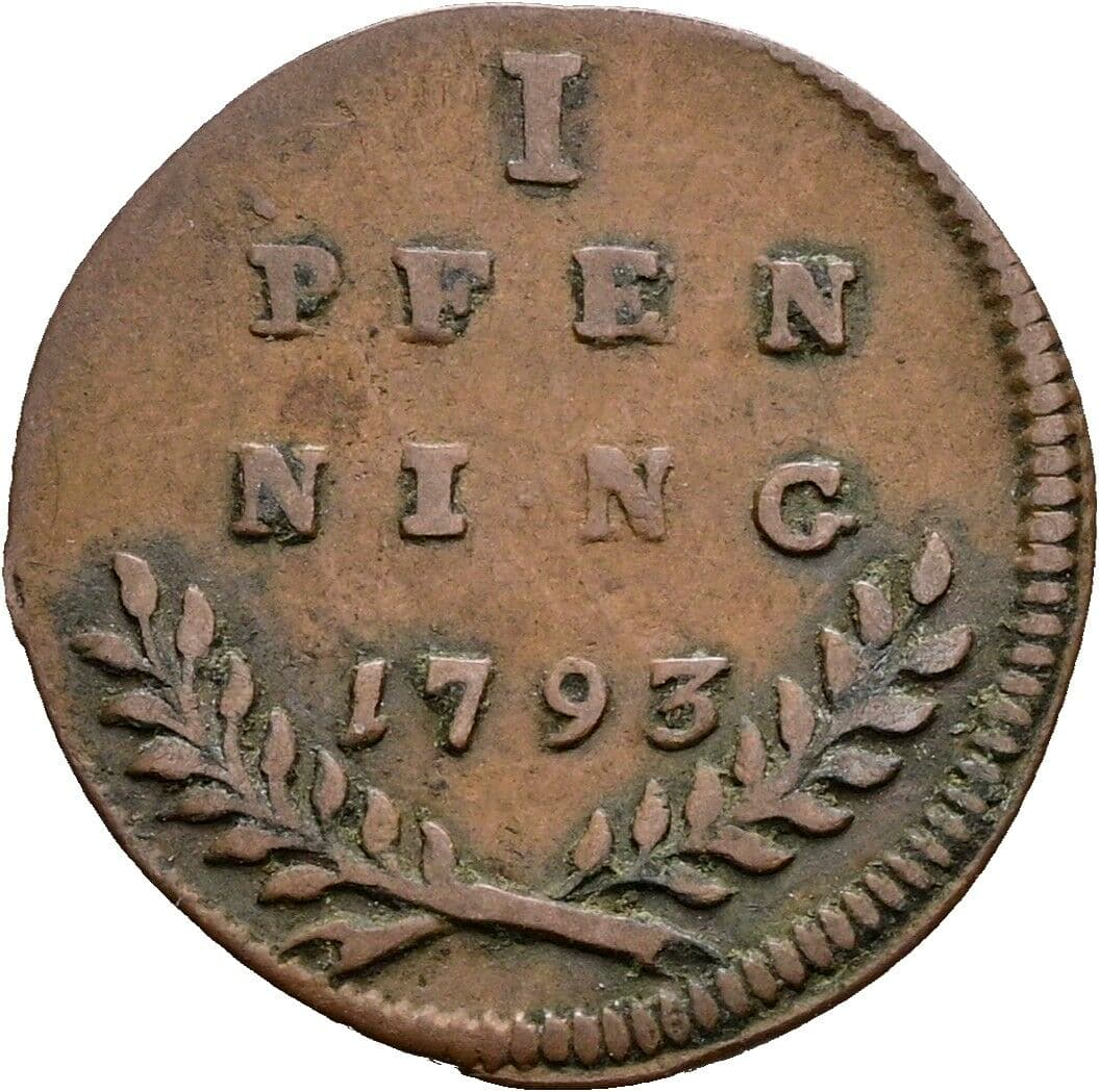 1 Pfennig Hieronymus Graf Colloredo 1772-1803 1793 – Vorderseite