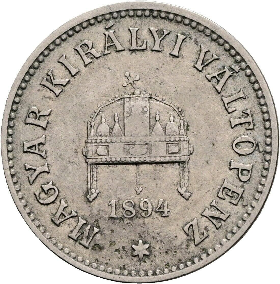 10 Filler Franz Joseph I. 1848-1916 1894 KB, Kremnitz – Rückseite