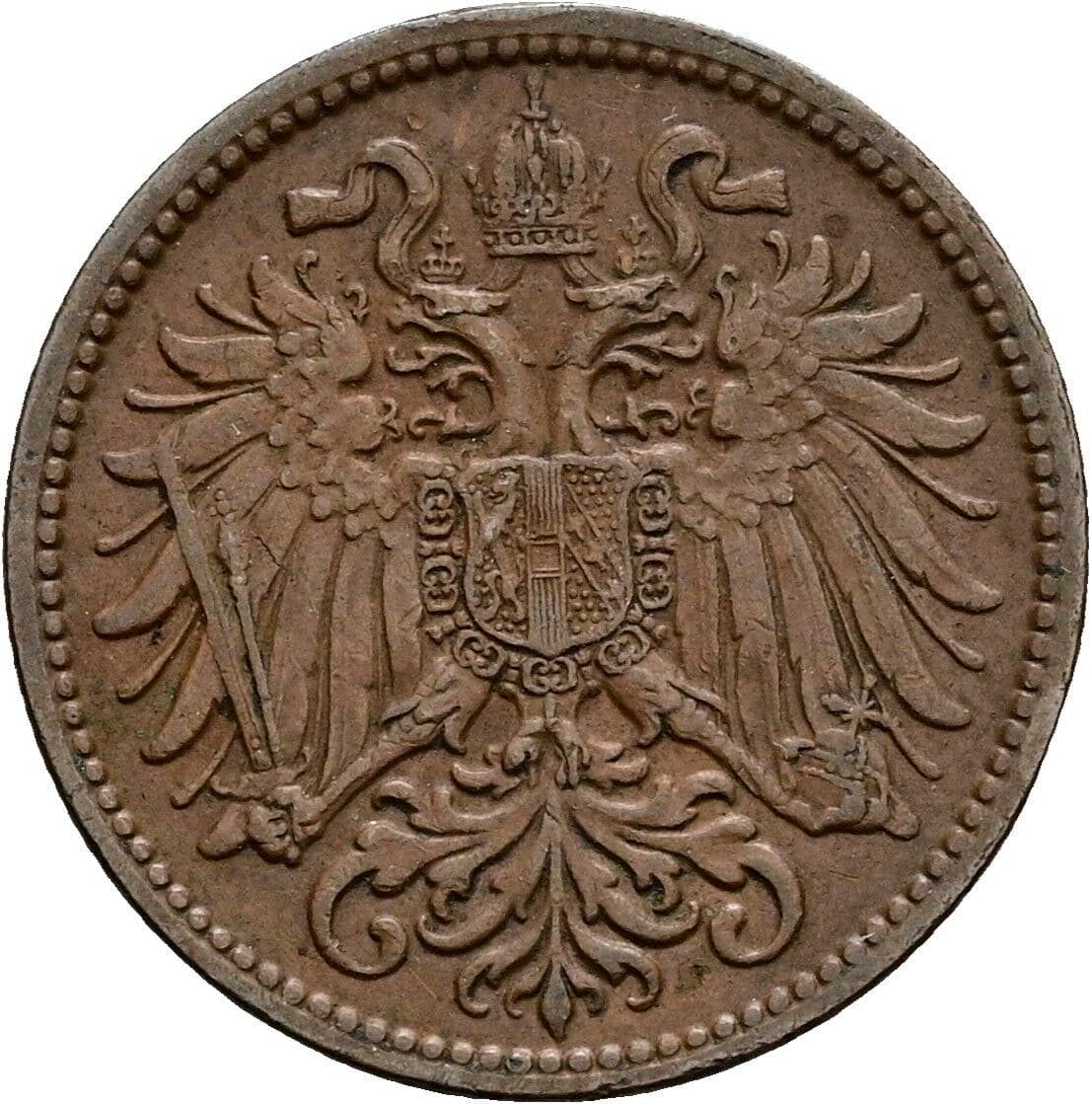 2 Heller Franz Joseph I. 1848-1916 1909 – Rückseite