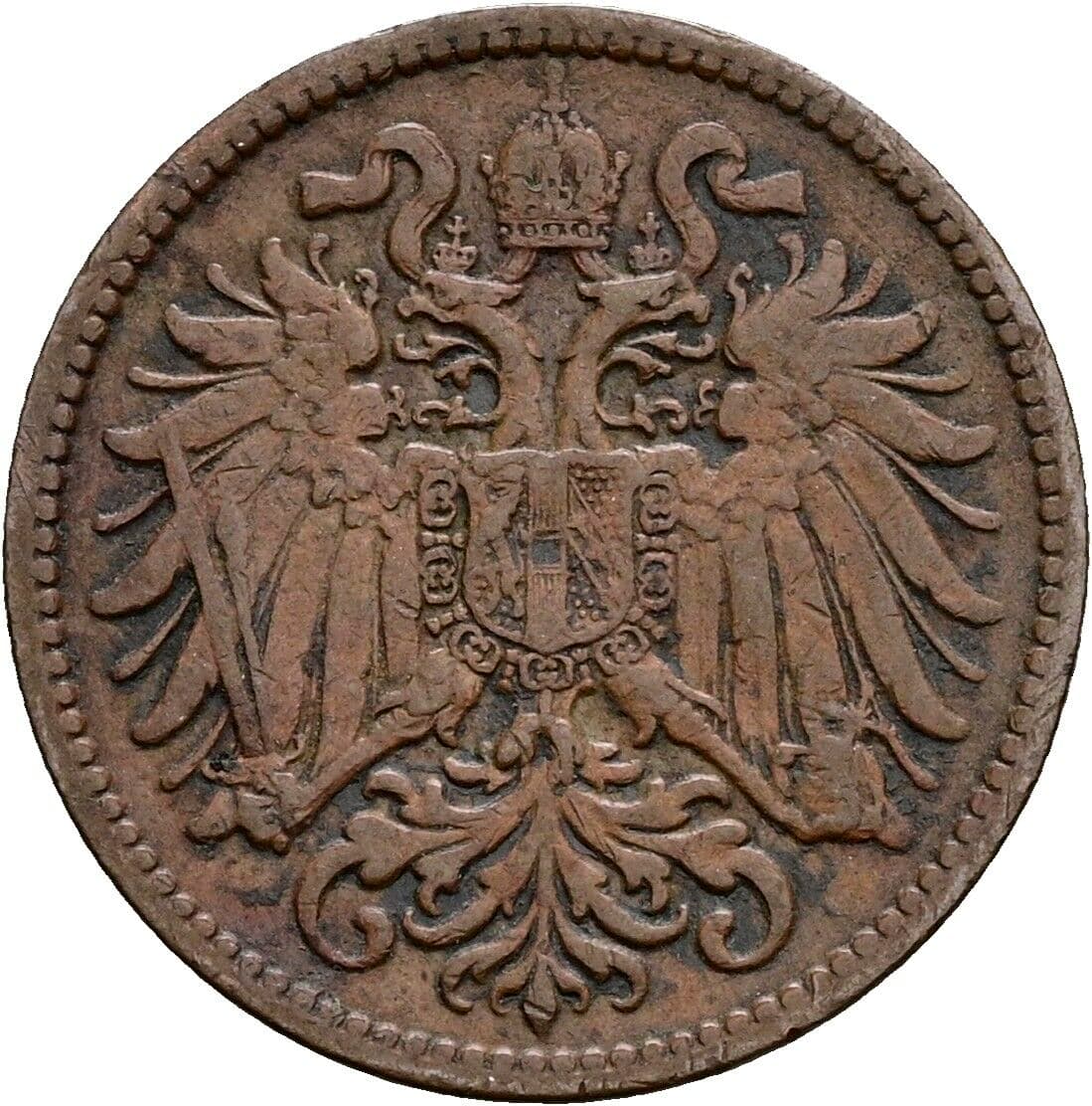 2 Heller Franz Joseph I. 1848-1916 1909 – Rückseite