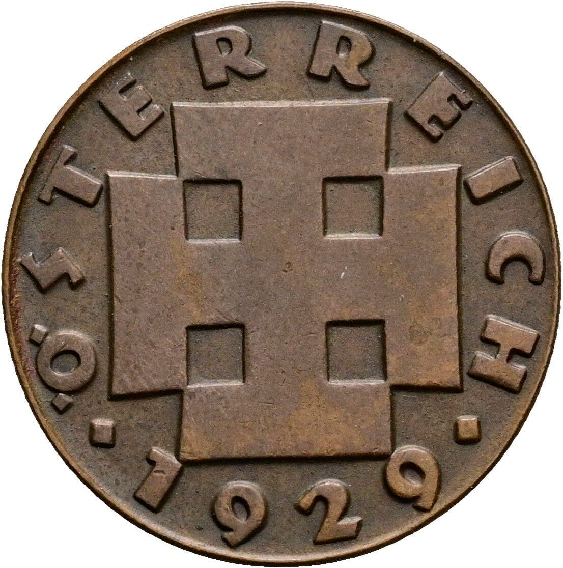 2 Groschen 1929 – Rückseite