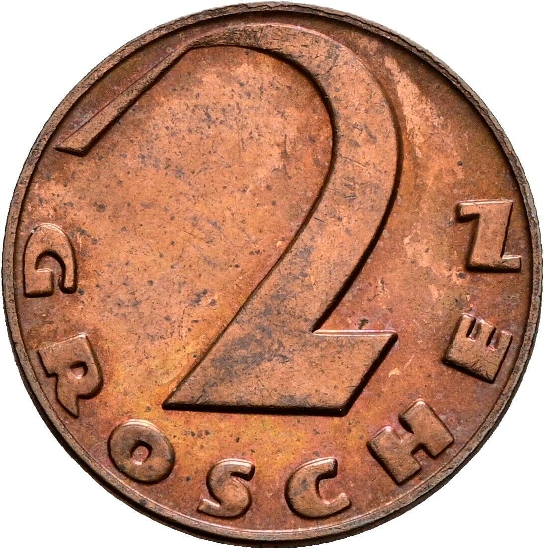 2 Groschen 1937 – Vorderseite