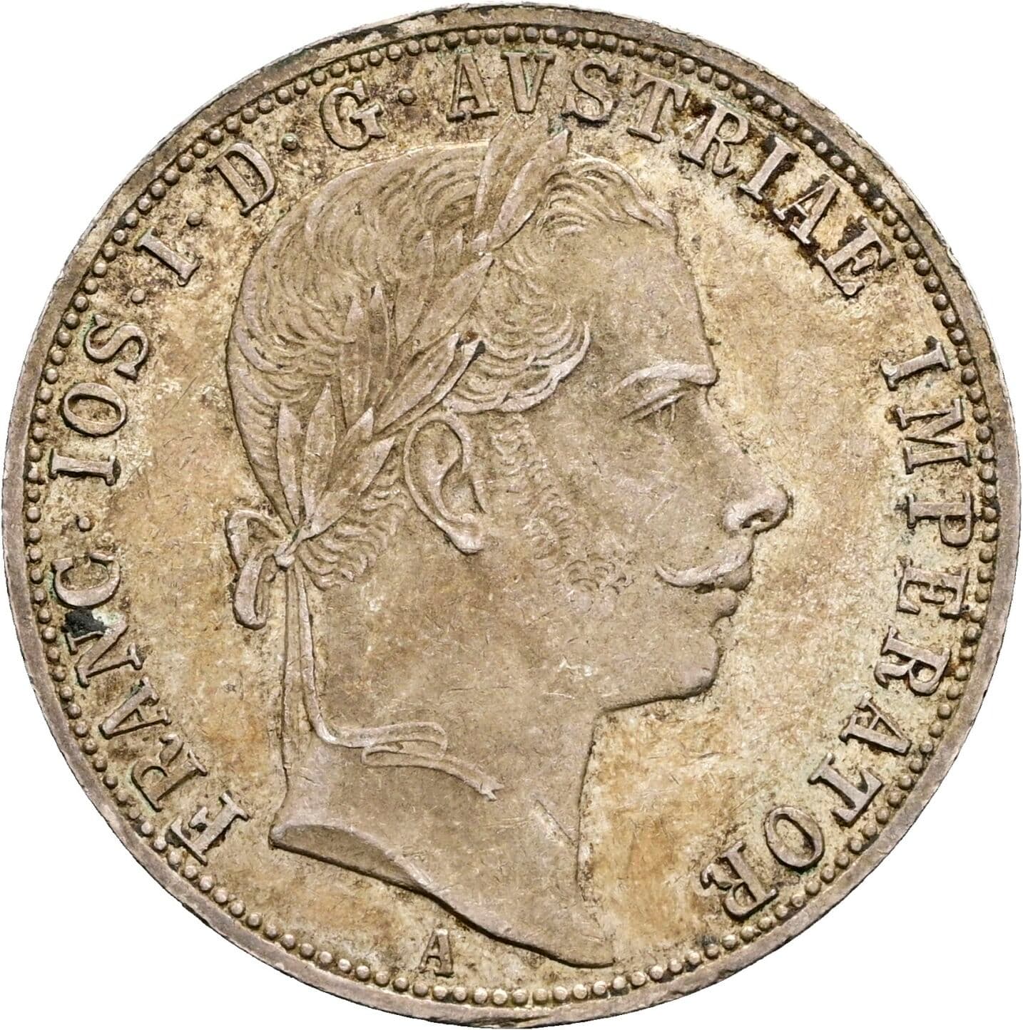 1 Gulden Franz Joseph I. 1848-1916 1860 A – Vorderseite