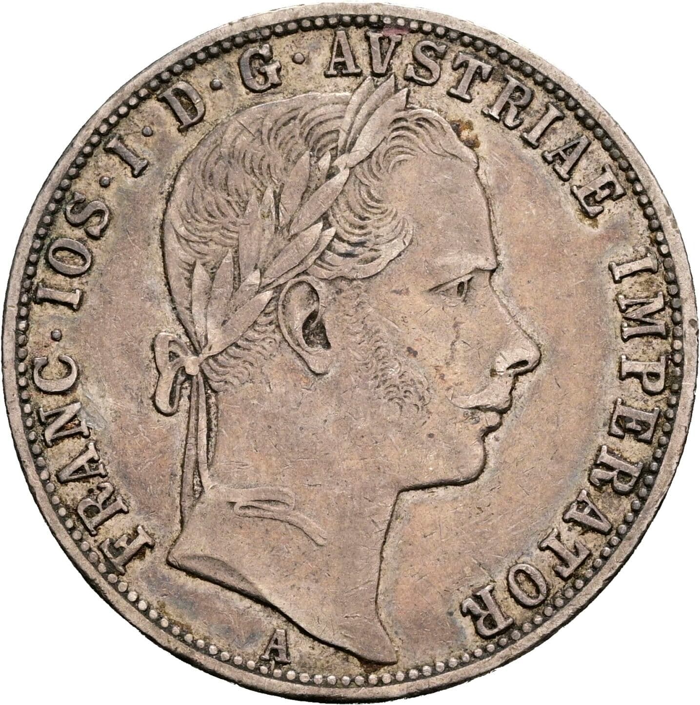 1 Gulden Franz Joseph I. 1848-1916 1860 A – Vorderseite