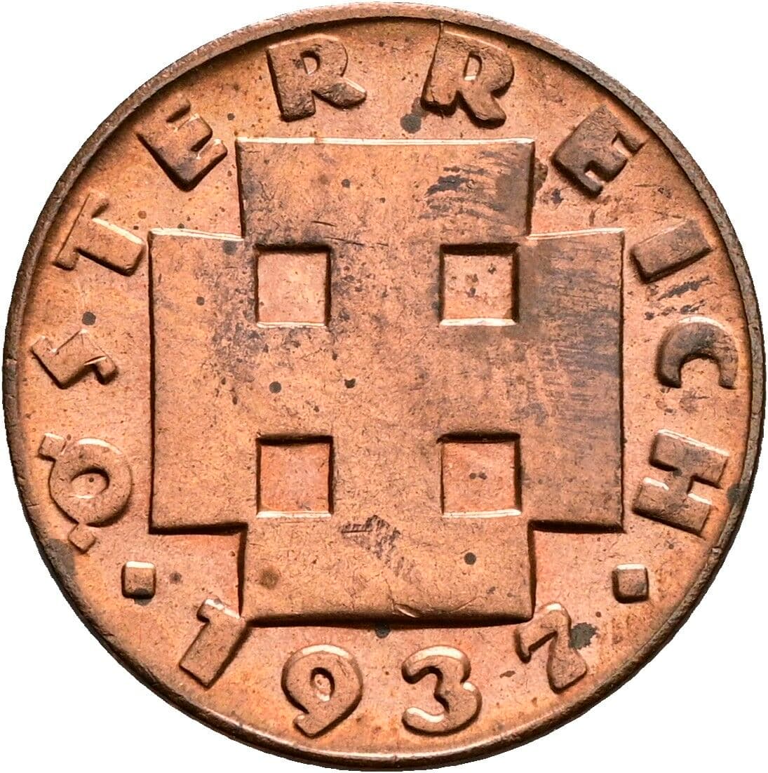 2 Groschen 1937 – Rückseite