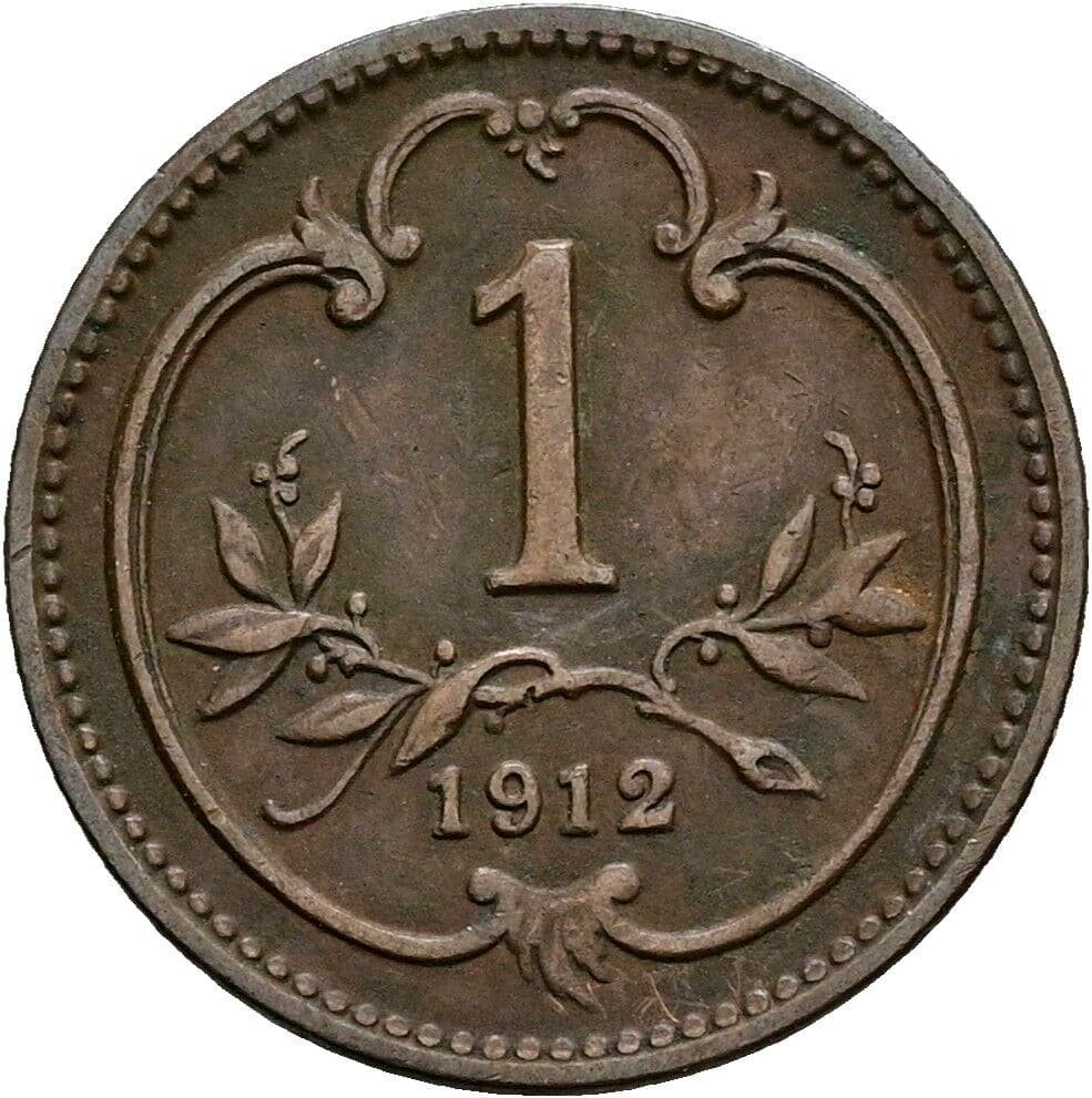 1 Heller Franz Joseph I. 1848-1916 1912 – Vorderseite