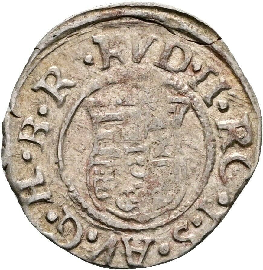 Denar Rudolph II. 1576-1608 1585 KB, Kremnitz – Rückseite