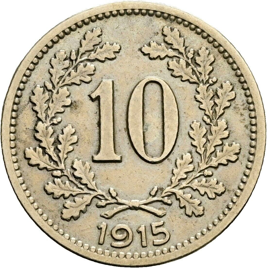 10 Heller Franz Joseph I. 1848-1916 1915 – Vorderseite