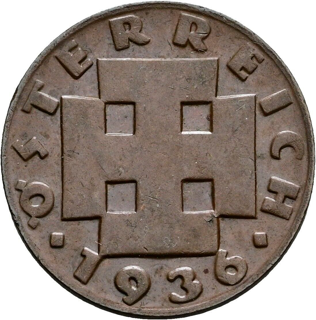 2 Groschen 1936 – Rückseite