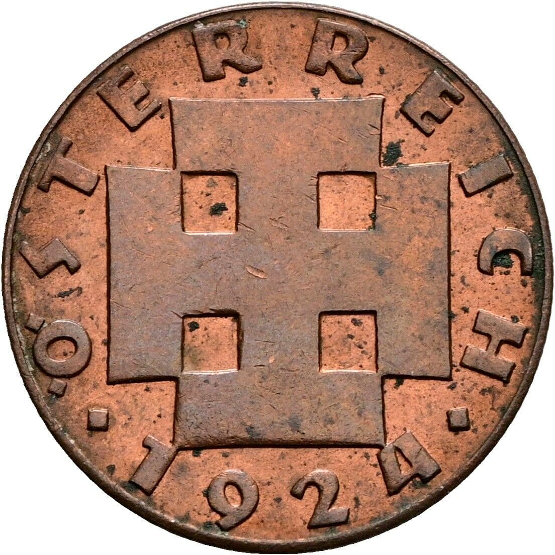 200 Kronen/2 Groschen 1924 – Rückseite