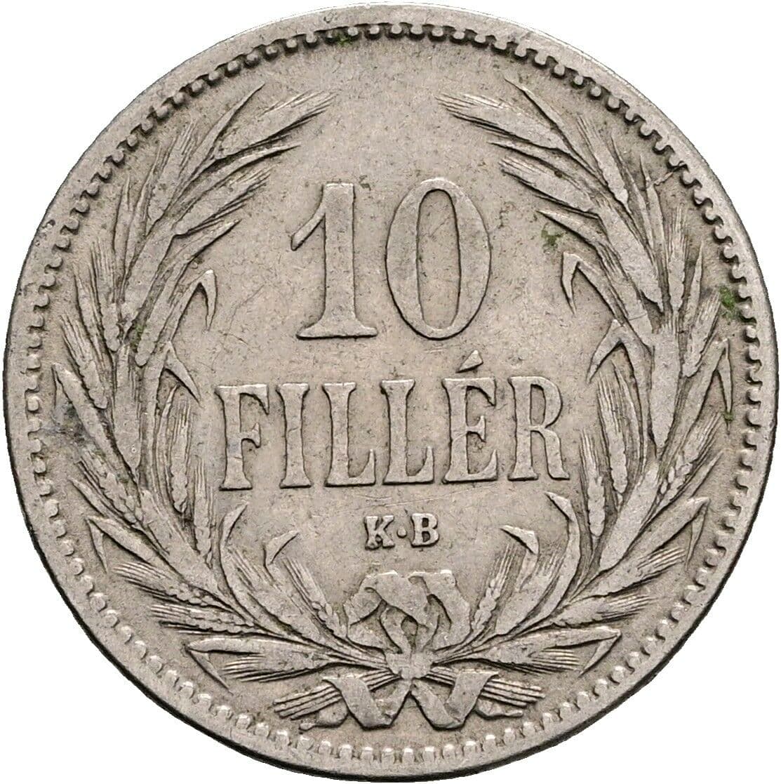 10 Filler Franz Joseph I. 1848-1916 1894 KB, Kremnitz – Vorderseite