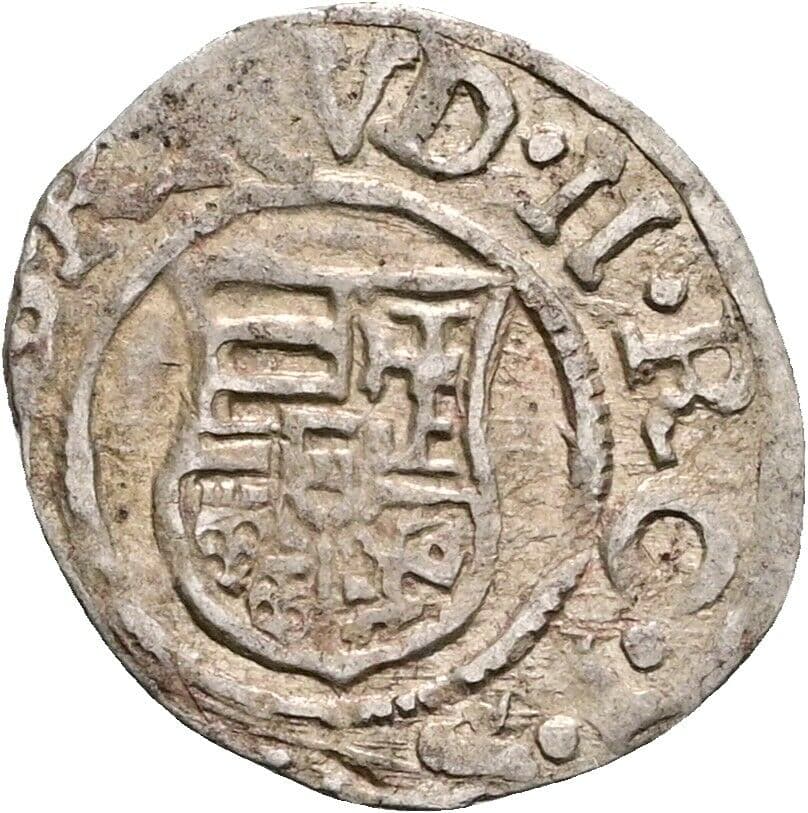 Denar Rudolph II. 1576-1612 1596 KB – Rückseite