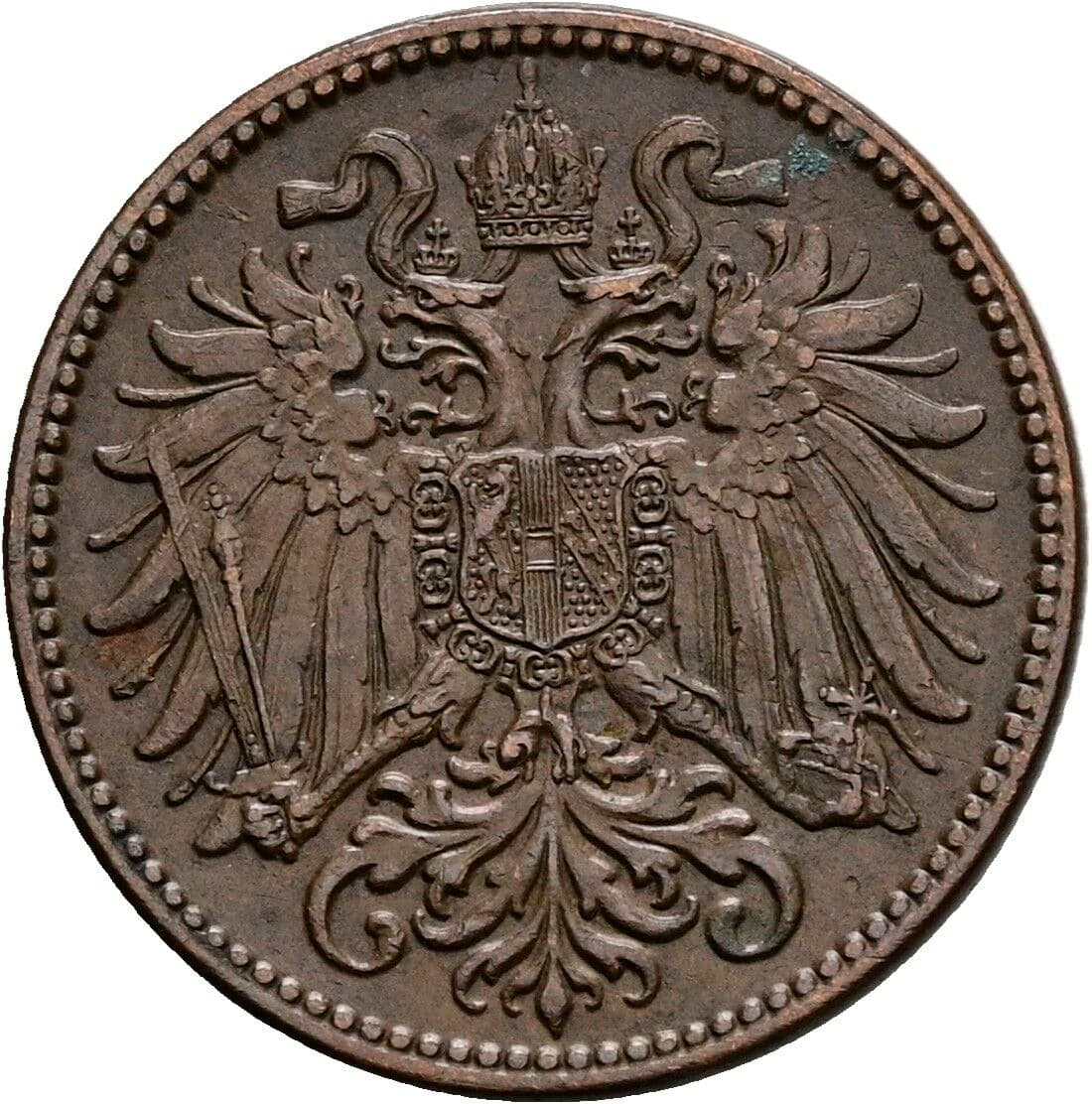 2 Heller Franz Joseph I. 1848-1916 1910 – Rückseite