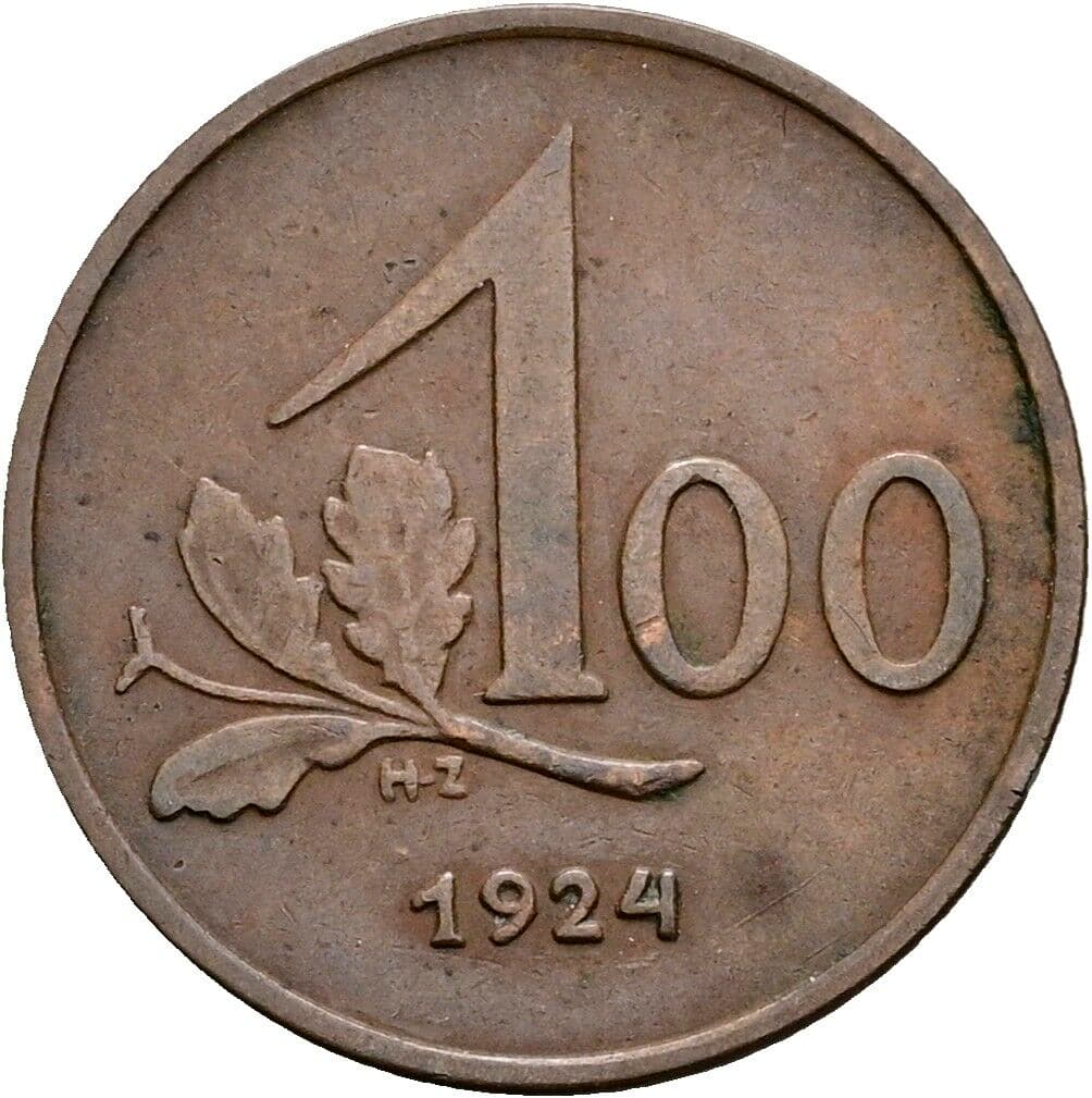 100 Kronen 1924 – Vorderseite