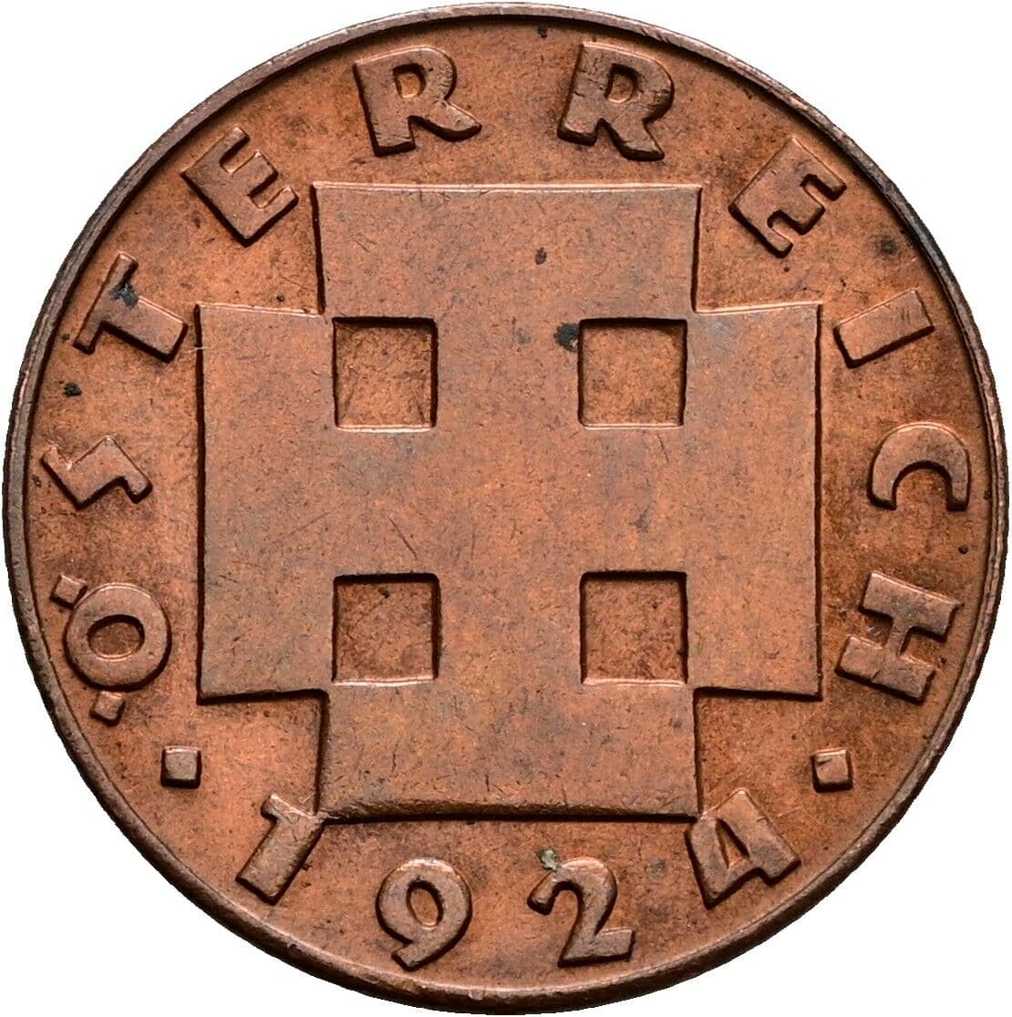 200 Kronen/2 Groschen 1924 – Rückseite