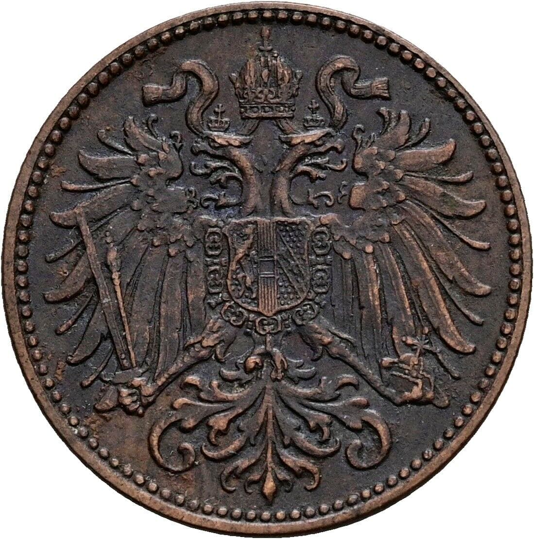 2 Heller Franz Joseph I. 1848-1916 1897 – Rückseite
